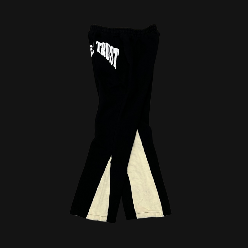 "NO ONE" Two Tone Flared Sweats